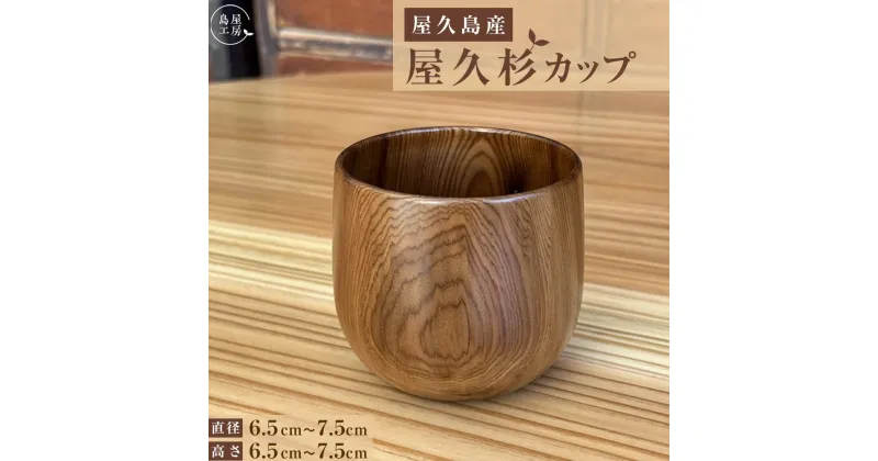 【ふるさと納税】屋久杉　カップ（丸）＜島屋工房＞