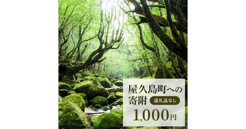 【ふるさと納税】【返礼品なし】屋久島町への寄附　1口1,000円