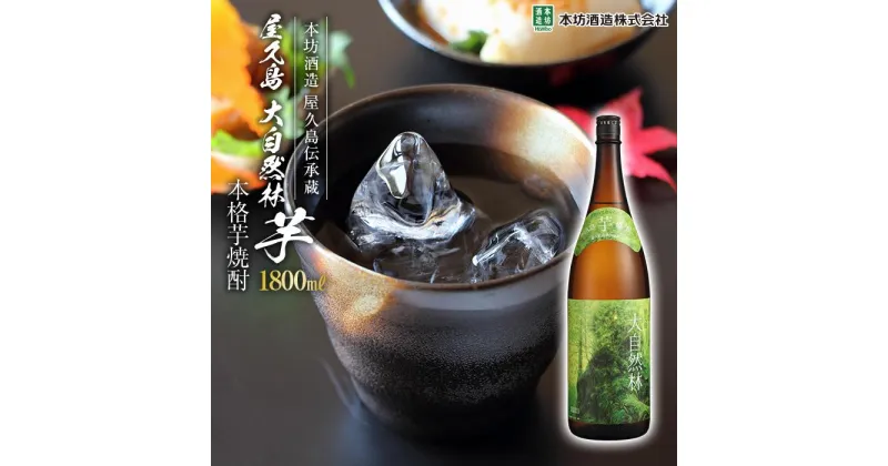 【ふるさと納税】屋久島 大自然林 芋 1,800ml 1本（本格芋焼酎）＜本坊酒造 屋久島伝承蔵＞ | 1.8L 一升瓶 お酒 酒 芋焼酎 アルコール 本格焼酎 ご当地 セット 焼酎 地酒 鹿児島 屋久島町 お取り寄せ