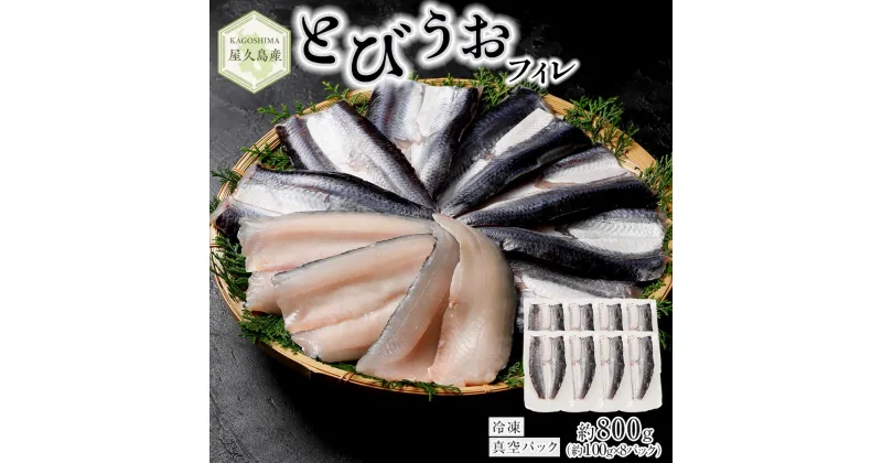 【ふるさと納税】屋久島産 とびうお フィレ 約800g（約100g×8パック）冷凍 真空パック | 個包装 飛び魚 飛魚 トビウオ 魚 さかな 刺し身 刺身 さしみ 魚介 海鮮 海鮮丼 海の幸 冷凍 お取り寄せ グルメ 人気 おすすめ お楽しみ 屋久島 屋久島町 鹿児島県