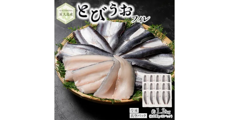 【ふるさと納税】屋久島産 とびうお フィレ 約1200g（約100g×12パック）冷凍 真空パック | 個包装 飛び魚 飛魚 トビウオ 魚 さかな 刺し身 刺身 さしみ 魚介 海鮮 海鮮丼 海の幸 冷凍 お取り寄せ グルメ 人気 おすすめ お楽しみ 屋久島 屋久島町 鹿児島県