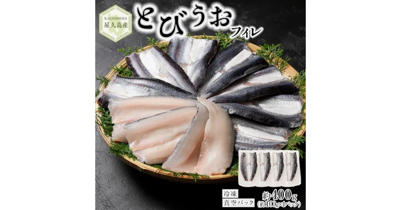 【ふるさと納税】屋久島産 とびうお フィレ 約400g（約100g×4パック）冷凍 真空パック | 個包装 飛び魚 飛魚 トビウオ 魚 さかな 刺し身 刺身 さしみ 魚介 海鮮 海鮮丼 海の幸 冷凍 お取り寄せ グルメ 人気 おすすめ お楽しみ 屋久島 屋久島町 鹿児島県