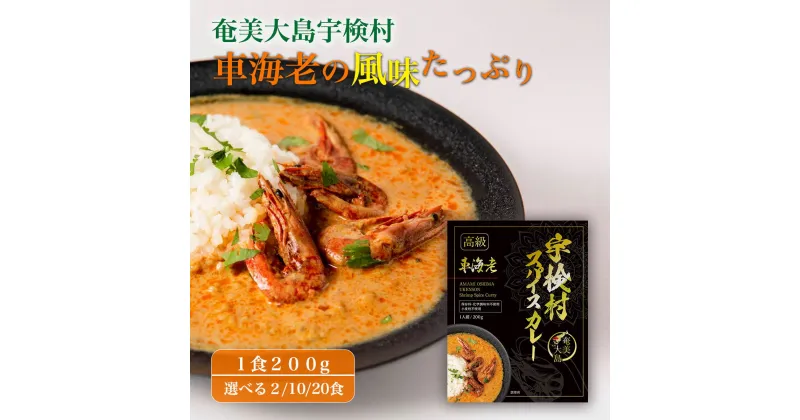 【ふるさと納税】宇検村 スパイスカレー 車海老 ( 選べる 2/10/20食 ) レトルト カレー グルテンフリー 化学調味料不使用 小麦粉不使用 本格カレー ギフト 自宅用 国産 ご当地カレー おすすめ 人気 備蓄 奄美大島 宇検村 鹿児島県