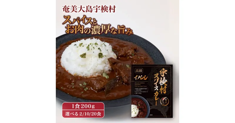 【ふるさと納税】宇検村 スパイスカレー イノシシ ( 選べる 2/10/20食 ) レトルト カレー グルテンフリー 化学調味料不使用 小麦粉不使用 本格カレー ギフト 自宅用 国産 ご当地カレー おすすめ 人気 備蓄 奄美大島 宇検村 鹿児島県