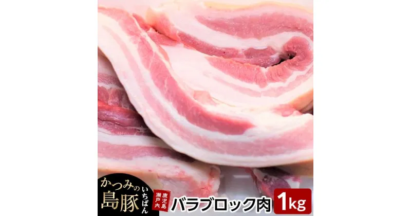 【ふるさと納税】かつみの島豚いちばん豚バラブロック肉　 1kg | 瀬戸内 瀬戸内町 奄美 奄美大島 鹿児島 鹿児島県 九州 お取り寄せ 肉 豚肉 豚 豚バラ ブロック肉 ご当地 取り寄せ 送料無料