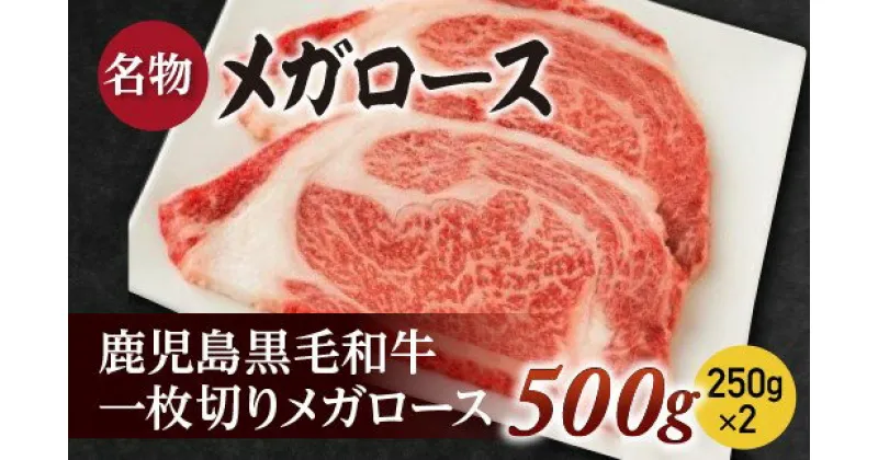 【ふるさと納税】一枚切りメガロース500g（250g×2枚）鹿児島黒毛和牛【尾崎牧場】