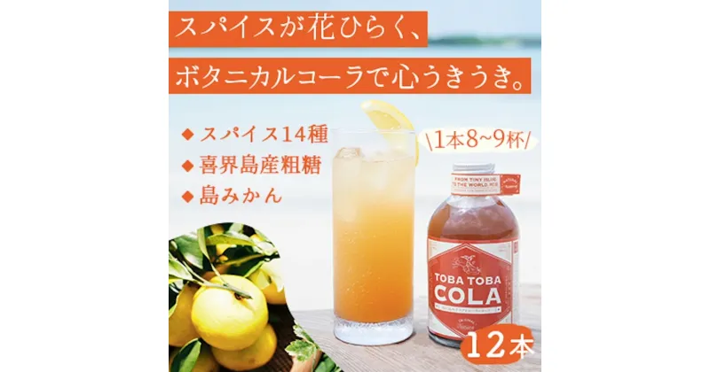 【ふるさと納税】【310g×12本】TOBA TOBA COLA 島仕込みクラフトコーラシロップ★無添加・無着色