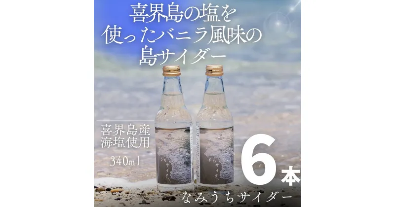 【ふるさと納税】喜界島の塩を使ったバニラ風味の島サイダー なみうちサイダー 340ml×6本 喜界島 土産 返礼品 ご当地 ギフト セット 鹿児島 奄美 送料無料 サイダー 清涼飲料水 炭酸飲料 ドリンク 塩サイダー 内祝い お返し ジュース 贈答 贈り物 プレゼント お歳暮 御歳暮