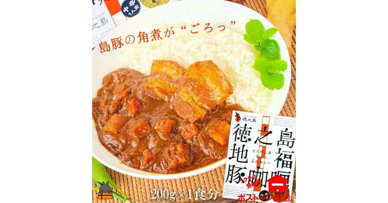 【ふるさと納税】〜島豚の角煮が“ごろっと”入った〜徳之島豚角煮カレー（中辛）（1箱）【ポストイン配送】