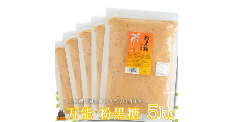 【ふるさと納税】徳之島の梅山商店さんの粉黒糖5kg（1kg×5袋）