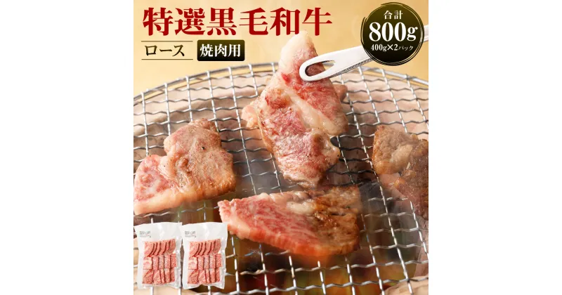 【ふるさと納税】 特選黒毛和牛 ロース 焼肉用 計800g (400g×2パック) 焼き肉 牛肉 和牛 BBQ ロース肉 九州産 国産 冷凍 鹿児島徳之島 送料無料 Z-24