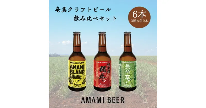 【ふるさと納税】奄美クラフトビール　3種〈純黒糖・長命草・島ばなな〉330ml　各2本　計6本【配送不可地域：離島】【1419441】