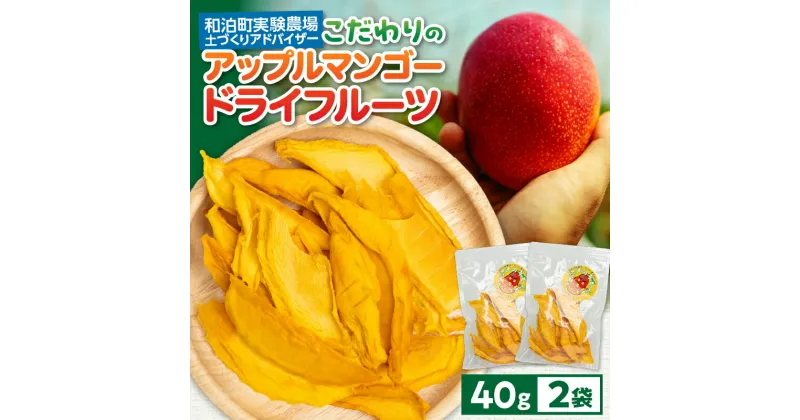 【ふるさと納税】ドライフルーツ アップルマンゴー 40g × 2袋 国産 ドライマンゴー 濃厚な甘み 芳醇な香り そのまま凝縮 ヨーグルト アイス アレンジ おやつ こだわり 土づくり 土壌 分析 沖永良部島 レターパックライト 鹿児島県 和泊町 お取り寄せ 送料無料