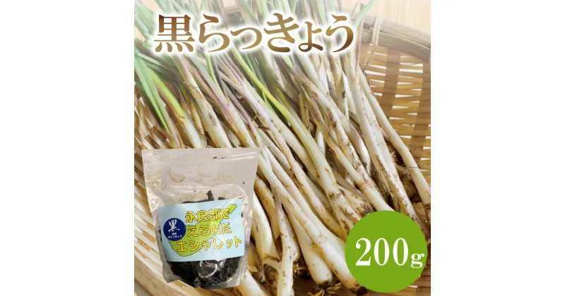 【ふるさと納税】黒らっきょう 200g お取り寄せ 鹿児島県 知名町 送料無料