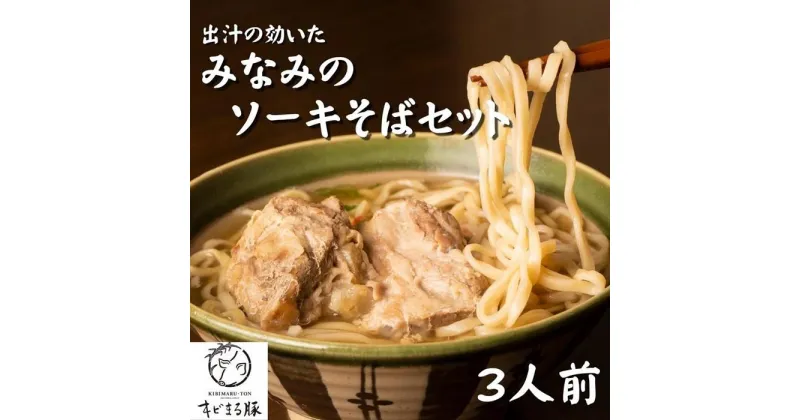 【ふるさと納税】そば 生麺 みなみのソーキそば 【沖縄ブランド豚キビまる豚使用】 3食セット