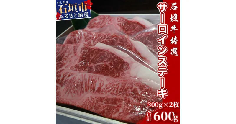 【ふるさと納税】石垣牛特選サーロインステーキ 600g（300g×2枚） 冷凍 高級黒毛和牛 自家配合飼料使用 一貫生産 国産 沖縄県石垣市 ブランド牛 牛肉 肉 送料無料 U-3