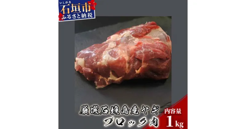 【ふるさと納税】石垣産ヤギ肉 ブロック 1kg 焼肉用 BBQ 冷凍 国産 沖縄県石垣市 送料無料 I-16