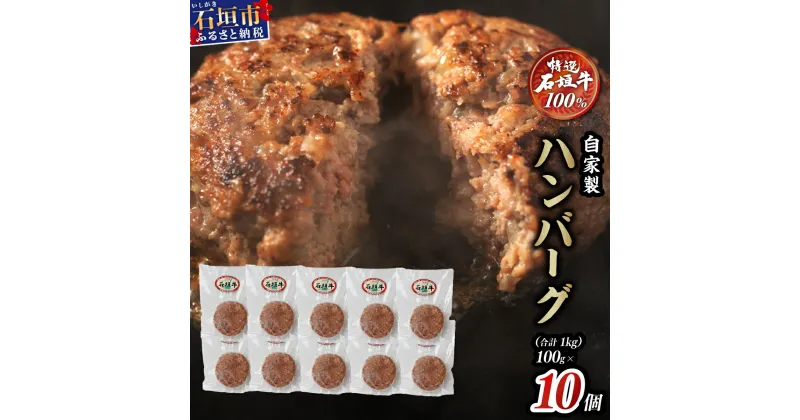 【ふるさと納税】 高級 黒毛和牛 石垣牛 100% 自家製 ハンバーグ 100g × 10個 1kg | ふるさと納税 ハンバーグ 和牛 黒毛和牛 石垣牛 無添加 国産 牛肉 ブランド牛 冷凍 個包装 ふるさと 沖縄県 沖縄 石垣 石垣島 石垣市 人気 送料無料 I-9