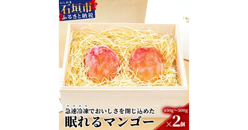 【ふるさと納税】石垣の恵 眠れるマンゴー(450g～500g)2玉 専用箱入 KB-31