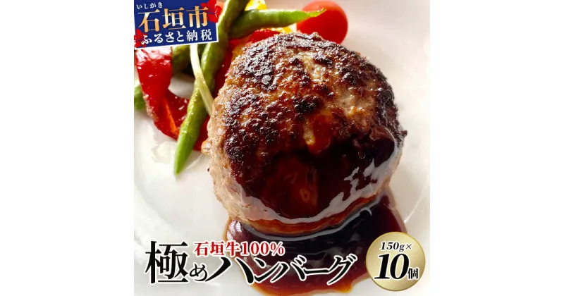 【ふるさと納税】【合計1.5kg】石垣牛 100% 極めハンバーグ 150g×10個 ≪肉職人が作ったこだわりハンバーグ≫ 石垣牛 沖縄県 石垣市 石垣島 牛肉 牛 肉 黒毛和牛 TM-6