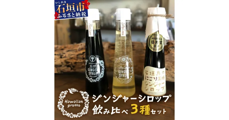 【ふるさと納税】 ジンジャーシロップ飲み比べ3種セット(120ML×3本) HW-1 【沖縄県石垣市 沖縄 沖縄県 琉球 八重山 八重山諸島 石垣 石垣島 送料無料 石垣島産生姜 生姜 シロップ 】