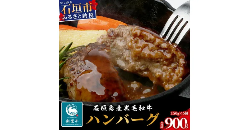 【ふるさと納税】石垣島産 黒毛和牛 新里牛 職人手ごね生ハンバーグ (150g×6) 合計900g SZ-7