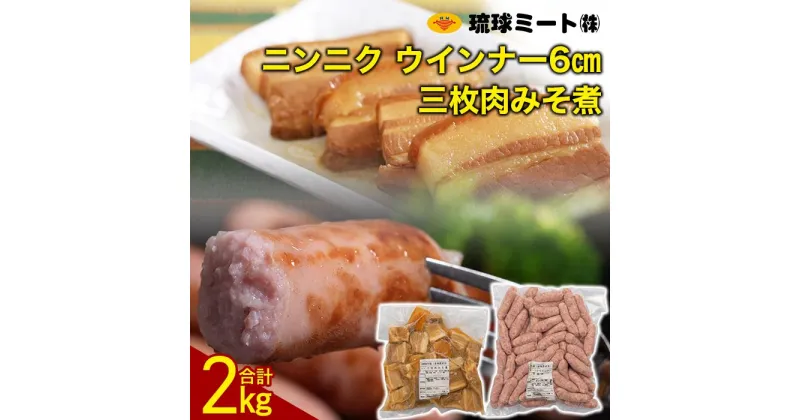 【ふるさと納税】三枚肉みそ煮 ＆ ニンニク ウインナー6cm | ウィンナー ソーセージ 肉 お肉 お取り寄せ グルメ 食品 加工食品 人気 おすすめ 送料無料