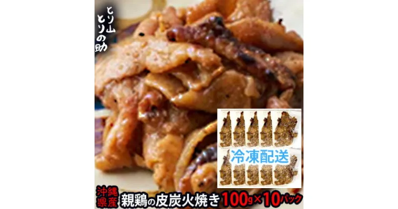 【ふるさと納税】沖縄県産 親鳥の皮炭火焼き 【とり山とりの助】100g×10パック 廃鶏