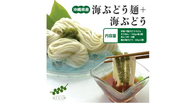 【ふるさと納税】海ぶどう麺＜6食セット＞+海ぶどう