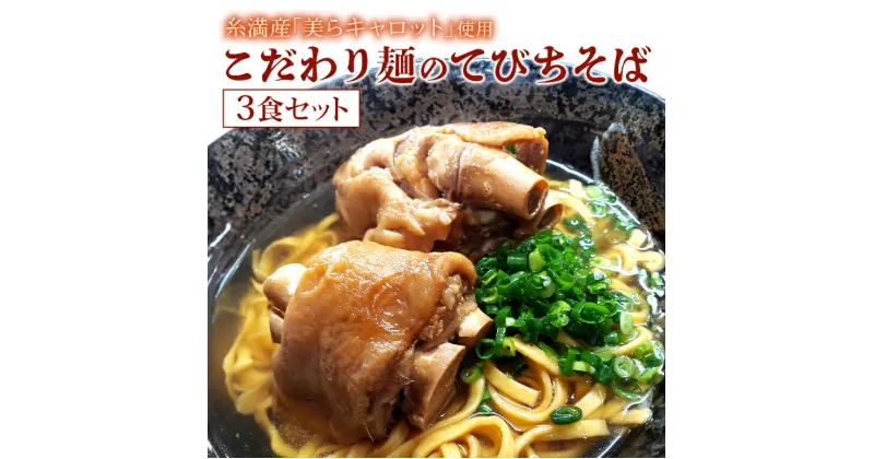 【ふるさと納税】【美らキャロット麺使用】こだわり麺のてびちそば 3食セット