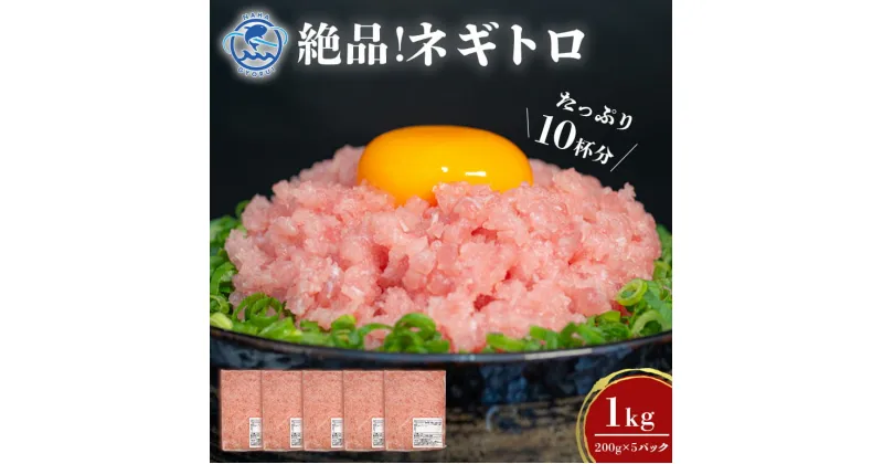 【ふるさと納税】ネギトロ 1kg (200g×5P) 訳あり 簡易包装 マグロ まぐろ 鮪 まぐろたたき 寿司 キハダマグロ