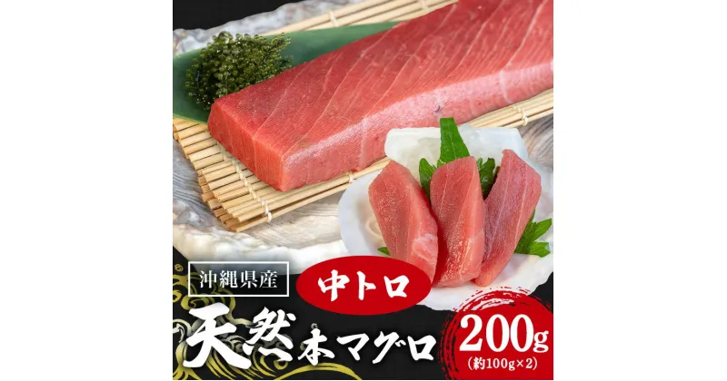 【ふるさと納税】 天然マグロ 中トロ 200g (約100g×2p) まぐろ 国産 沖縄県産 マグロ 天然まぐろ 本マグロ 沖縄 水揚げ 旬 鮪 鮮度抜群 冷凍 真空パック 柵 小分け 切り落とし 本まぐろ 瞬間冷凍 家庭用 お試し お刺身 海鮮丼 天然マグロ 鉄火丼 天然鮪 糸満市 15000円