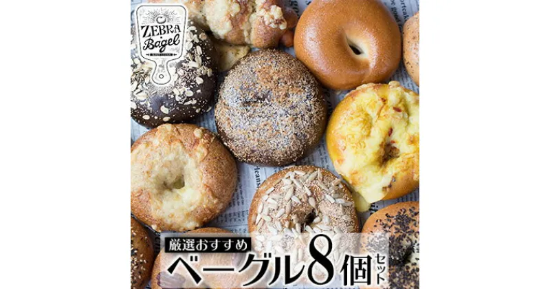 【ふるさと納税】ZEBRA.Bagel　厳選おすすめベーグル8個セット【 パン ベーグル 専門店 こだわり 独自配合 卵不使用 もっちり ふわっと おかませ 食べ方同梱 軽食 トースト サンドイッチ 朝食 贈答用 贈り物 ギフト 冷凍 沖縄 沖縄県産 ゼブラベーグル 】