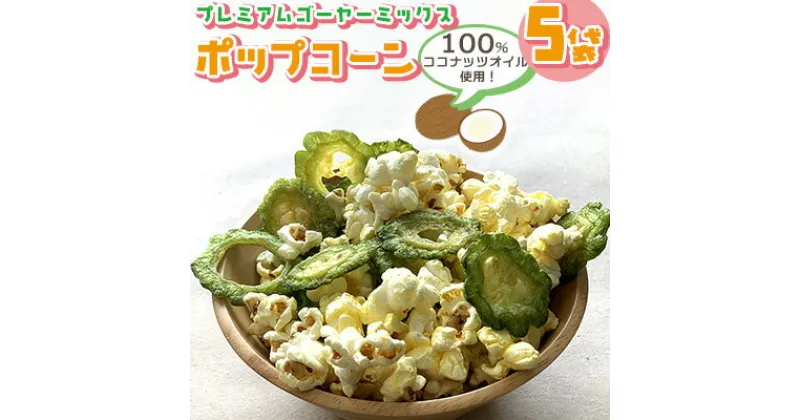 【ふるさと納税】100％ココナッツオイル使用！ゴーヤーミックスポップコーン5袋【 食品 加工食品 お菓子 ポップコーン ゴーヤーチップス 75g 塩味 ゴーヤー 苦瓜 にがうり サクサク おやつ 間食 パーティ イベント プレゼント 贈答 贈り物 ギフト 沖縄 Accendo Popcorn 】