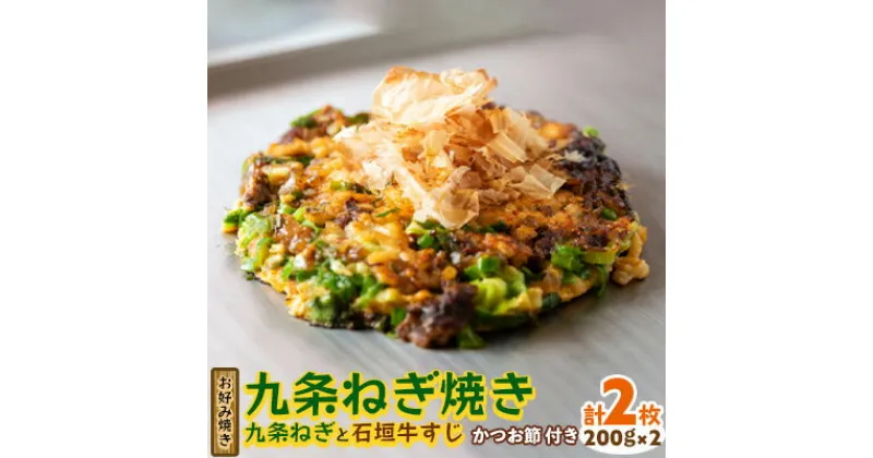 【ふるさと納税】【お好み焼き工房やっぱ好きやねん】お好み焼き 九条ねぎ焼き（九条ねぎと石垣牛すじ）2枚（計400g） お好み焼き 簡単料理 やっぱ好きやねん 石垣牛 すじ 九条 ネギ おかず 冷凍食品 本場 大阪 沖縄 おきなわ 日本の郷土料理 美味しい グルメ 国産