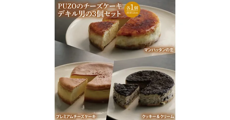 【ふるさと納税】PUZOのチーズケーキデキル男の3個セット（AP003）