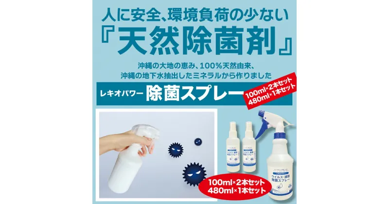 【ふるさと納税】レキオパワー除菌スプレー（480ml×1本&100ml×2本）