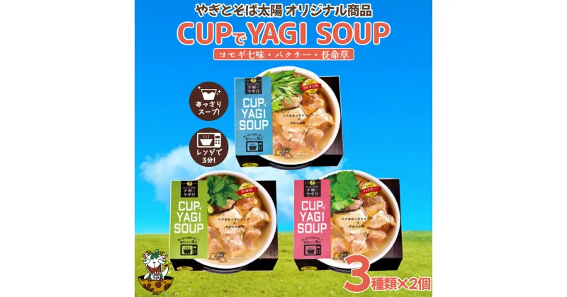 【ふるさと納税】【手軽にヤギ汁】CUPでYAGISOUP　3種類×2個ずつ