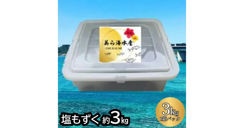 【ふるさと納税】【美ら海水産】塩もずく（約3kg）もずく 海藻 スヌイ 低カロリー 酢の物 てんぷら 汁物 漬物 サラダ 沖縄 うるま市