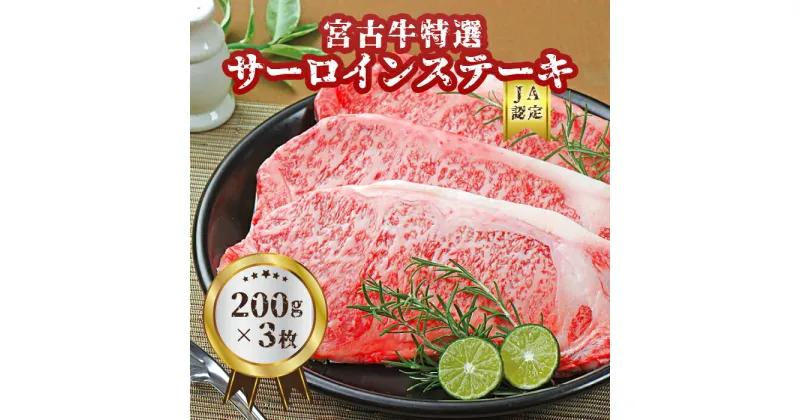 【ふるさと納税】【JA認定】宮古牛特選サーロインステーキ(200g×3枚) | 幻の和牛 焼肉 特選 宮古牛 サーロイン ステーキ 牛 数量限定 人気 おすすめ 送料無料 お取り寄せ 取り寄せ 沖縄 南国 宮古島 離島