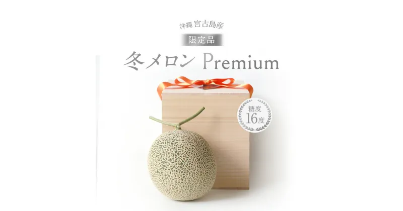 【ふるさと納税】【限定品】桐箱入り高級メロン｜冬メロン Premium｜沖縄・宮古島産【琉球マルシェ】(AR228）